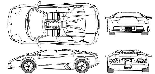 小汽车 Lamborghini Murcielago Roadster 2004