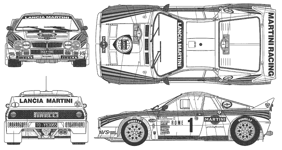 Automobilis Lancia 037 Rally