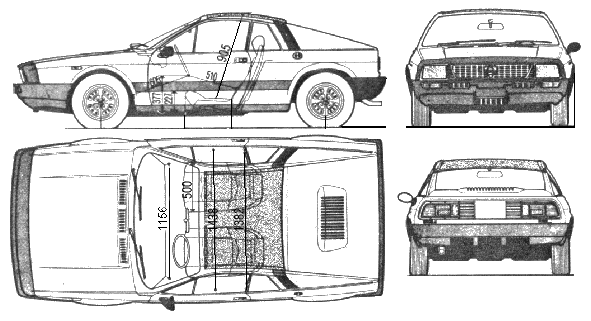 Automobilis Lancia Beta Monte Carlo