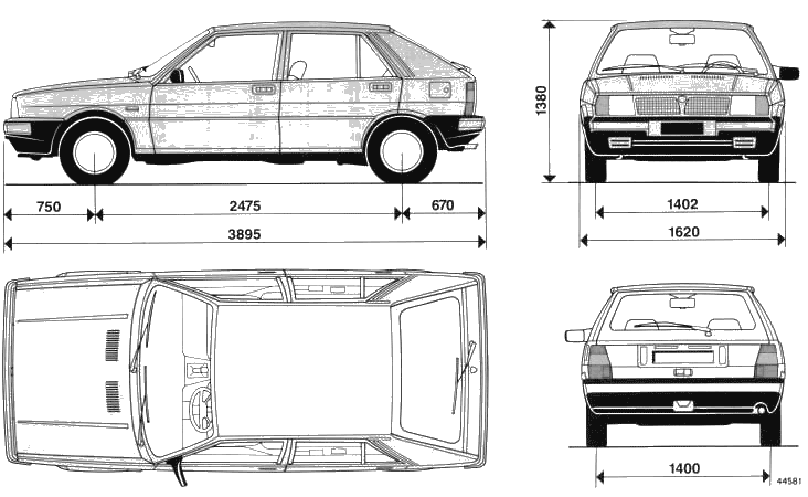 Automobilis Lancia Delta 1.6