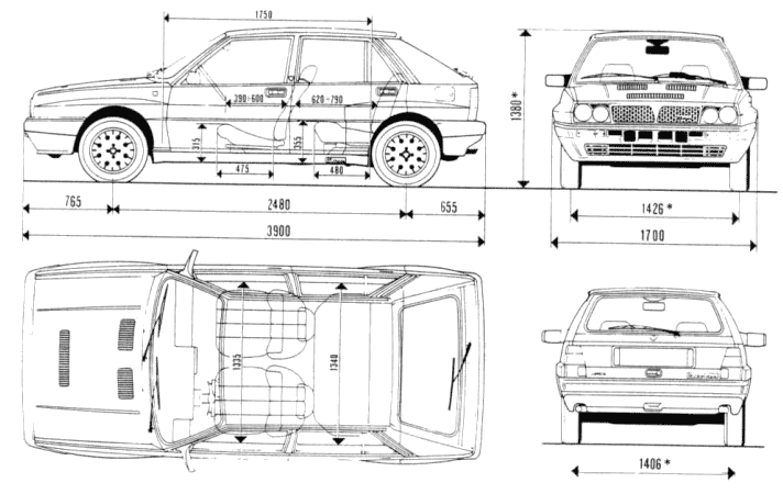 Automobilis Lancia Delta Integrale 8V