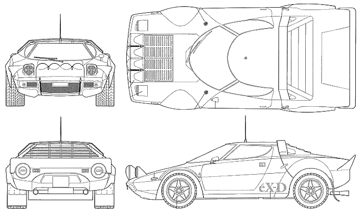 Automobilis Lancia Stratos Ex D