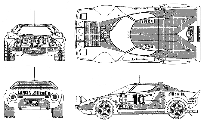 Automobilis Lancia Stratos Rally
