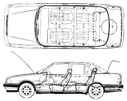 Karozza Lancia Thema 16 V Turbo