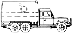 Cotxe Land Rover 110 6x6 Ambulance