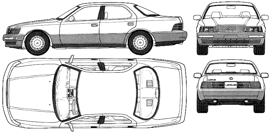 Automobilis Lexus LS400 1990
