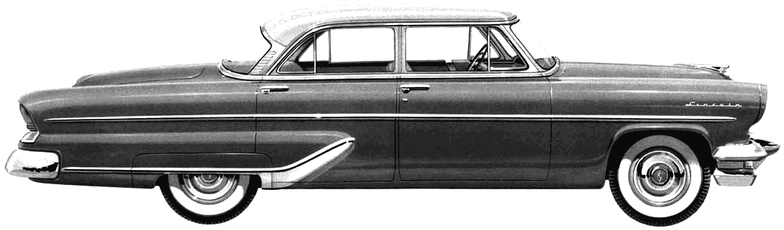 Auto Lincoln Capri Custom Sedan 1955