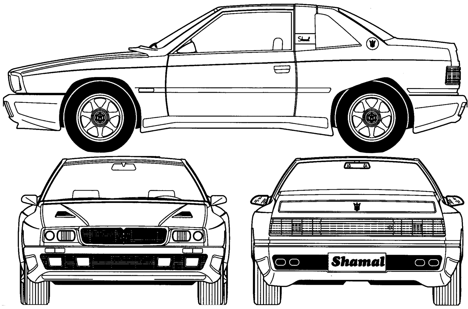 Automobilis Maserati Shamal 1991