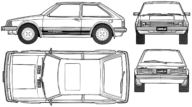 자동차 Mazda 323 Familia XG 3-Door 1980