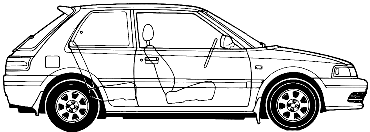 Automobilis Mazda 323 Hatchback 1993