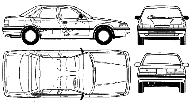 Automobilis Mazda 626 Capella 1984