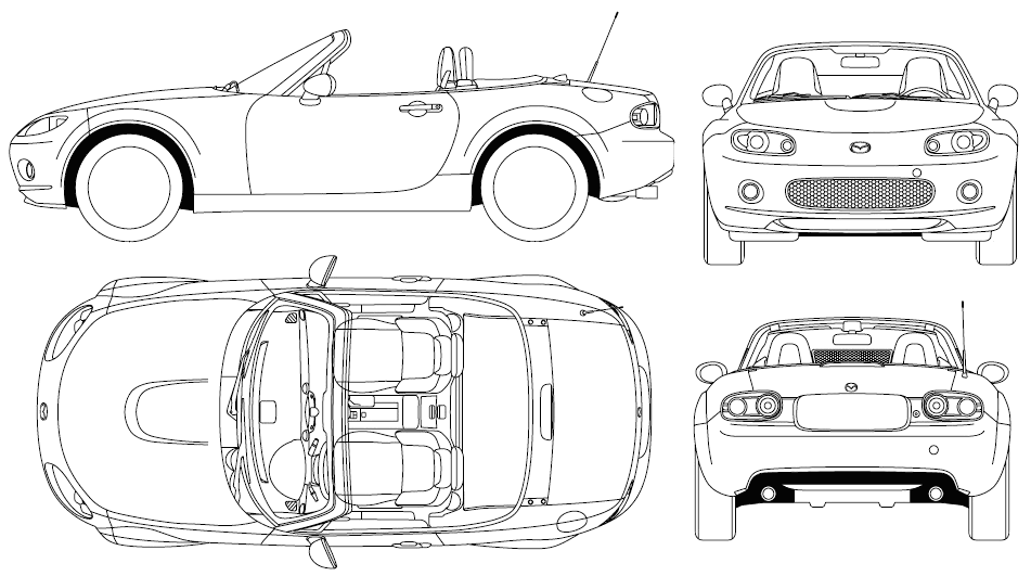 자동차 Mazda Mx-5 Miata 2005