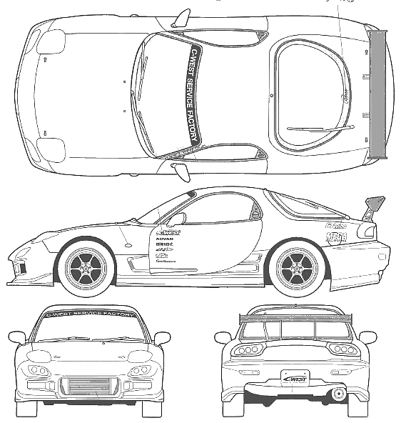 Cotxe Mazda RX-7 C West