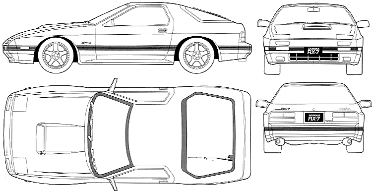 小汽车 Mazda RX-7 Savanna 1985