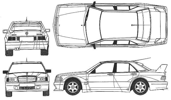 Karozza Mercedes 190 E Evolution II