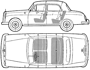 Karozza Mercedes Benz 180 1959