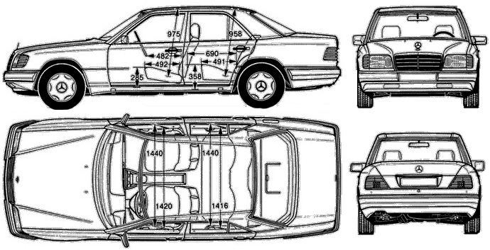 자동차 Mercedes Benz 280E W124 1986