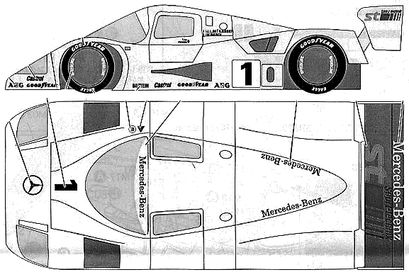 Karozza Mercedes-Benz Sauber C11 1990