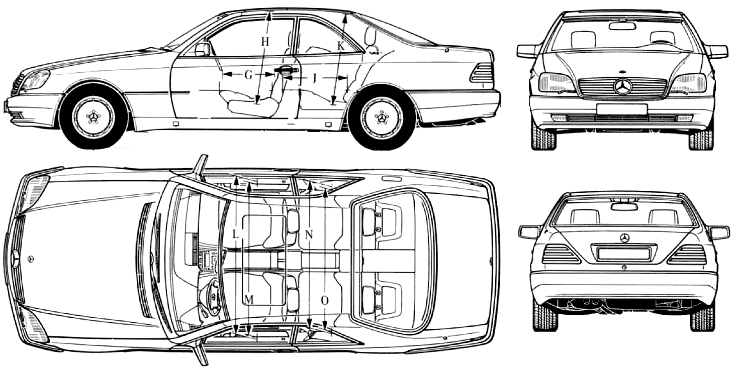 Mašīna Mercedes Benz SEC-Class C140 1996