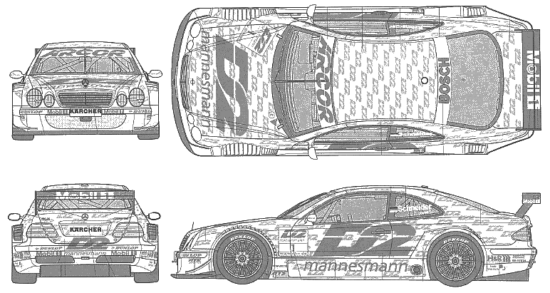 Cotxe Mercedes CLK DTM 2000