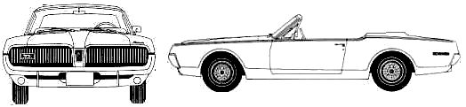 Automobilis Mercury Cougar Convertible 1967