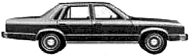 Automobilis Mercury Zephyr 4-Door Sedan 1979