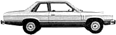 Cotxe Mercury Zephyr ES 2-Door Sedan 1979
