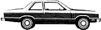 Cotxe Mercury Zephyr Ghia 2-Door Sedan 1980