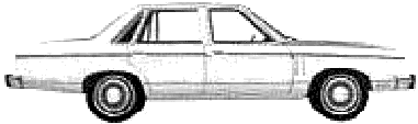Automobilis Mercury Zephyr Ghia 4-Door Sedan 1979
