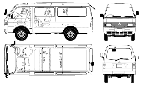 Karozza Mitsubishi Delica Cargo 2005