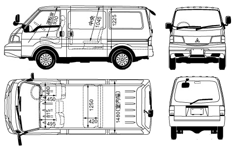 자동차 Mitsubishi Delica Van 2005 