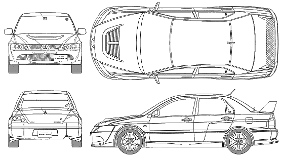 Automobilis Mitsubishi Lancer Evolution VIII