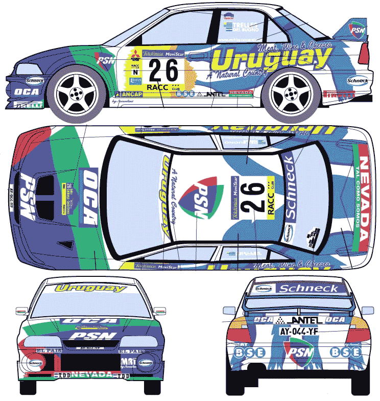 Karozza Mitsubishi Lancer WRC 98