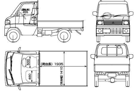 Karozza Mitsubishi Minicab Truck 2005