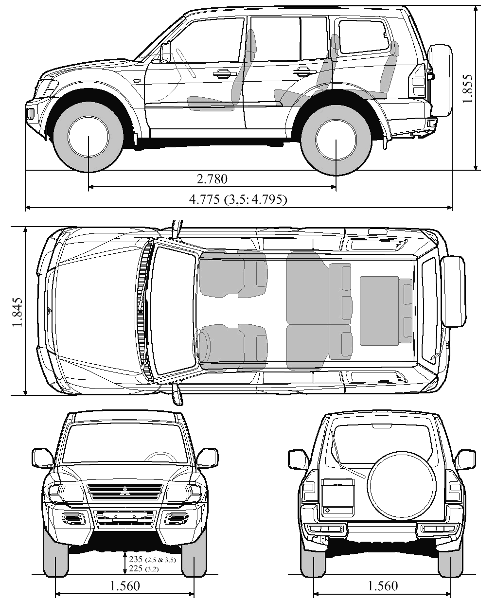 Karozza Mitsubishi Pajero GLX