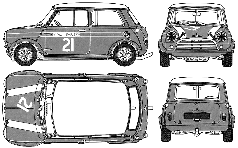 Auto Morris Mini Cooper 1275 1968
