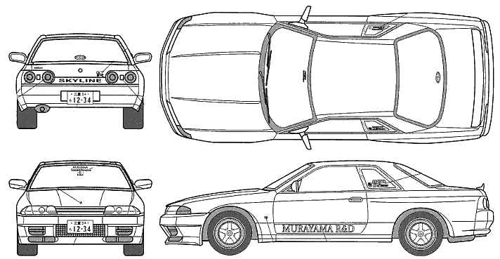 자동차 Muramaya Skyline GTR R32v