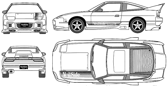 Cotxe Nissan Silvia S13 180SX Veilside 1989 