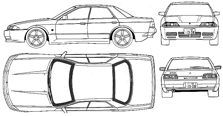 Cotxe Nissan Skyline R32 4-Door 1990