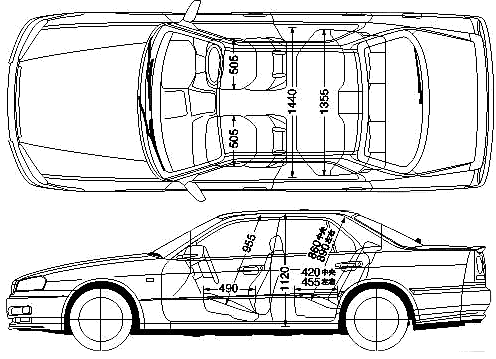 Karozza Nissan Skyline R34 4-Door 2001