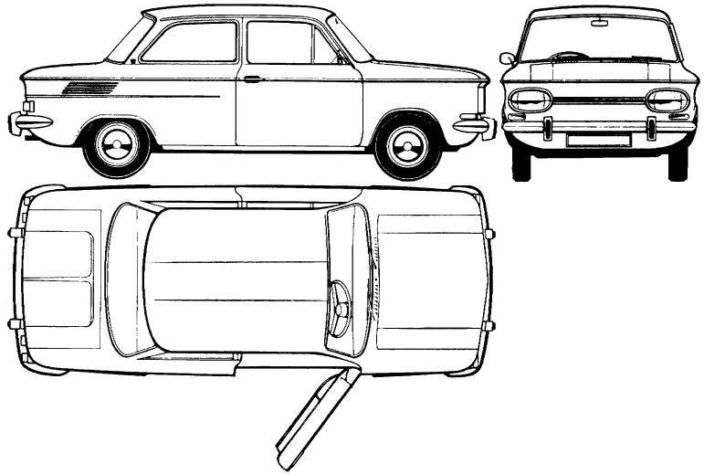 小汽车 nsu 1000 1965
