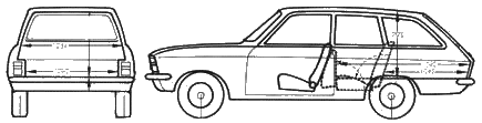 Karozza Opel Ascona Caravan 1972