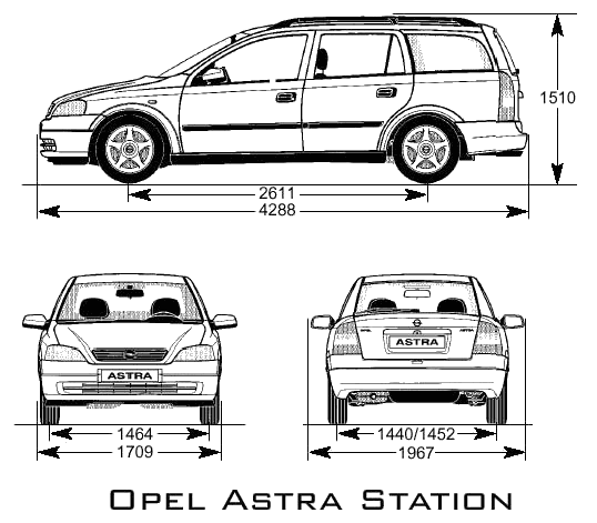 Karozza Opel Astra Station 