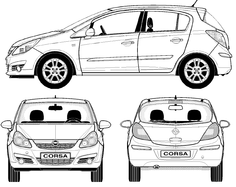 小汽车 Opel Corsa 5-Door 2007