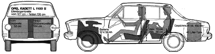 Karozza Opel Kaddet 1100S 1970