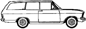 Karozza Opel Kadett B Caravan 2-Door 1970