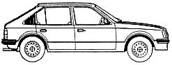 Karozza Opel Kadett D 5-Door 1983 