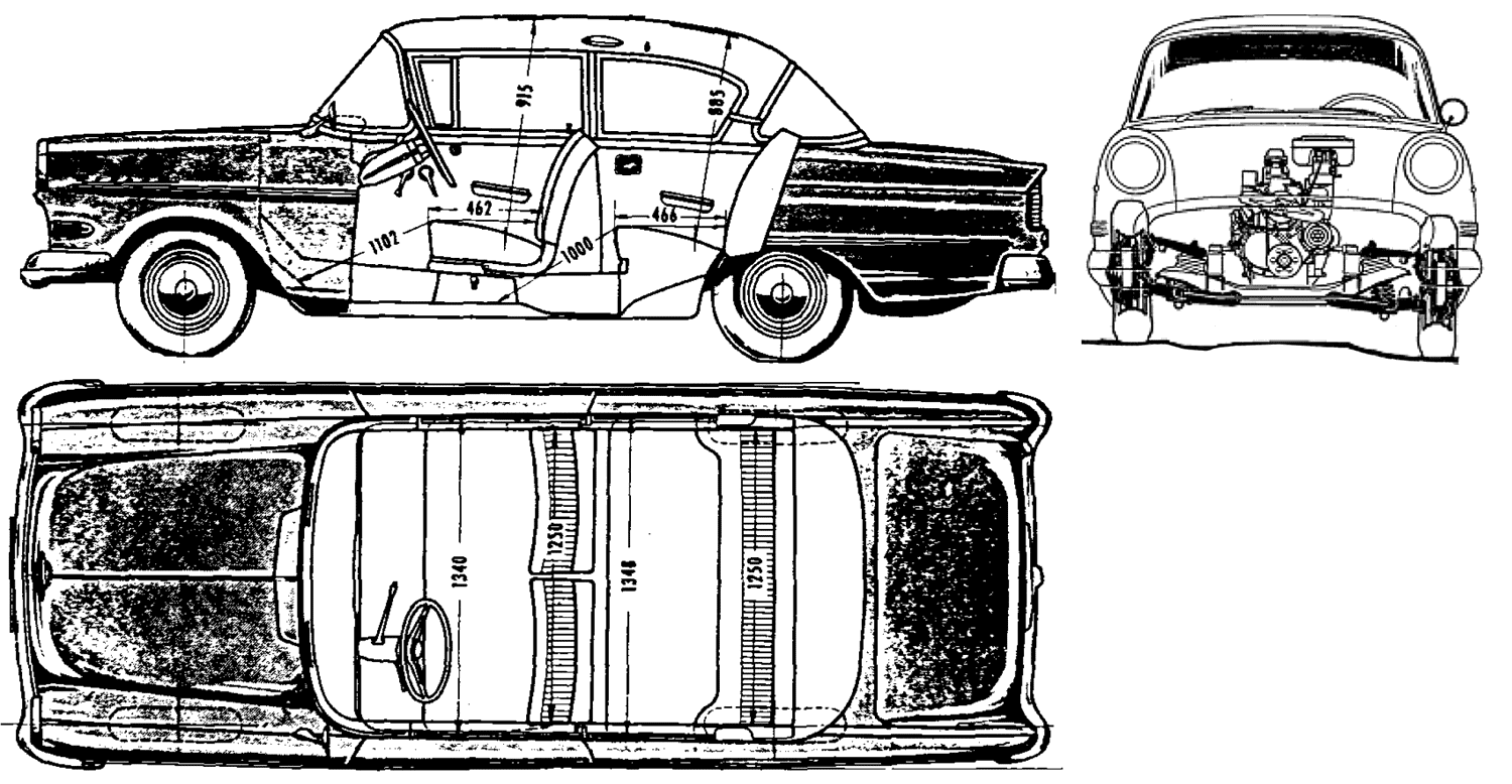 小汽车 Opel Rekord P1 2-Door 1958 