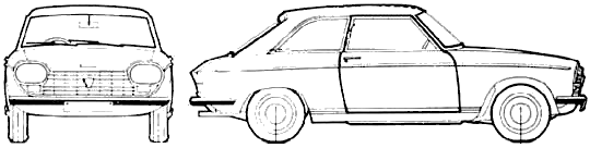 Car Peugeot 204 Coupe