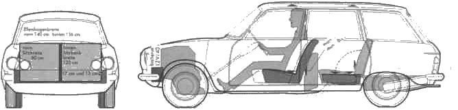 Cotxe Peugeot 204D Break 1968